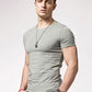 Men's Pure Black White Tight Base Shirt Short-Sleeved T-shirt