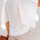 Fashion Minimalist White Loose Pullover Top Short Sleeve