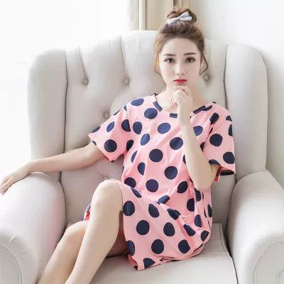 Modal Korean Style Cotton Princess Maternity Student Nightdress