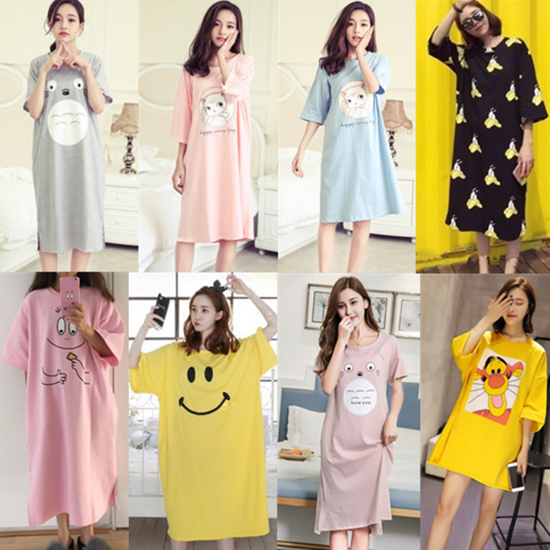 Modal Korean Style Cotton Princess Maternity Student Nightdress