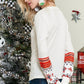 V Neck Fashion Ethnic Print Silm Long Sleeves Pullover