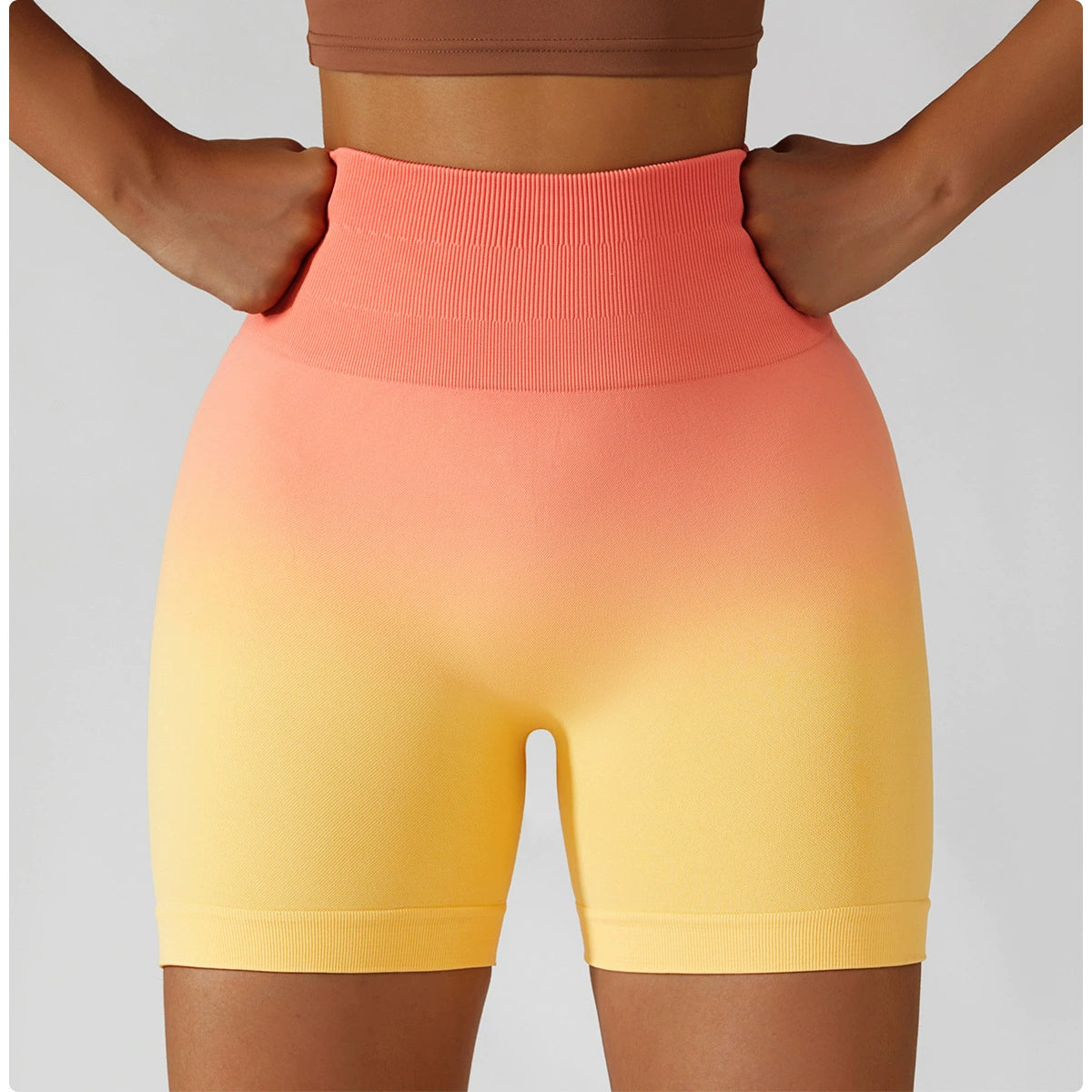 Seamless Knitted Fitness Suit Peach Hip Raise Yoga Pants