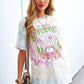 Tie-Dye Letter European and American Leisure All-Matching Printed T-shirt