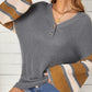 Fashion Loose Plus Size Autumn and Winter V-neck Knitting Sweater