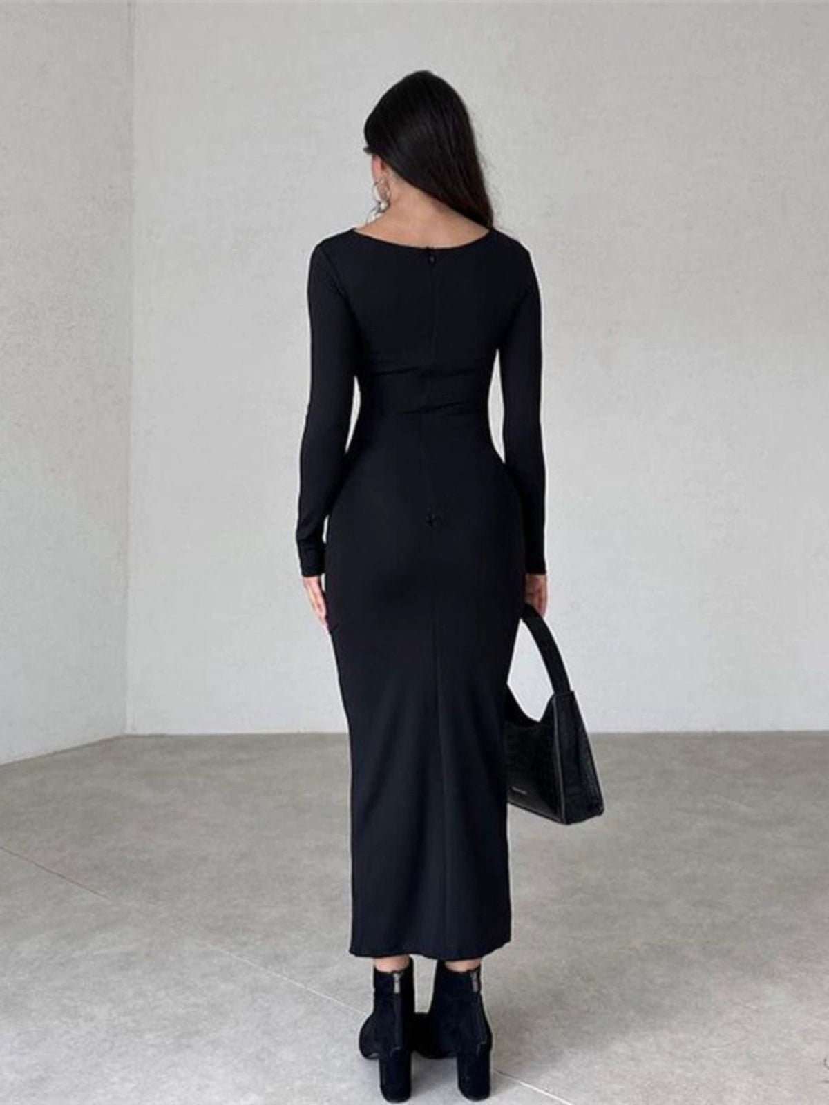 Silm Mature Elegant Slimming Midi Dress