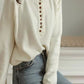 Fashion Raglan Stuffed Knitting Lace Collar Pullover