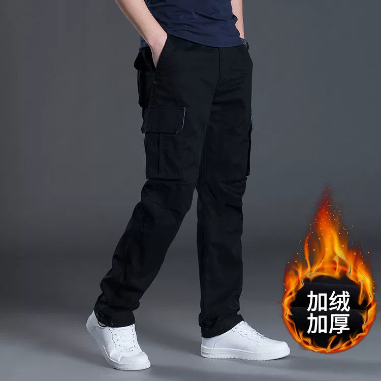 Casual Outdoor Wear-Resistant Thick Multi-Pocket Cargo Pants