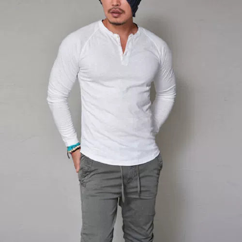 Fashion Mens Slim Fit Long Sleeve T-Shirts Stylish