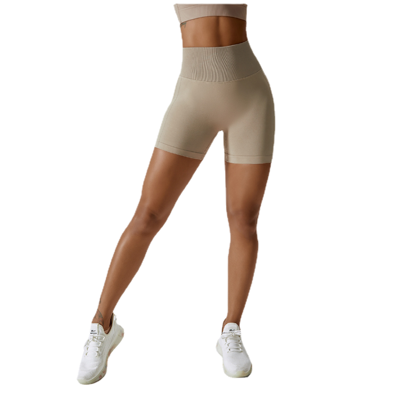 High-Waist Seamless Yoga Shorts