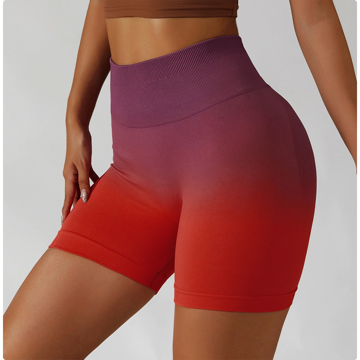 Seamless Knitted Fitness Suit Peach Hip Raise Yoga Pants