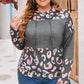 Fashion Plus Size Hooded Pullover 2024 Fall and Winter New Arrival Loose Plus Size Leopard Print Print Long Sleeves Pullover Women