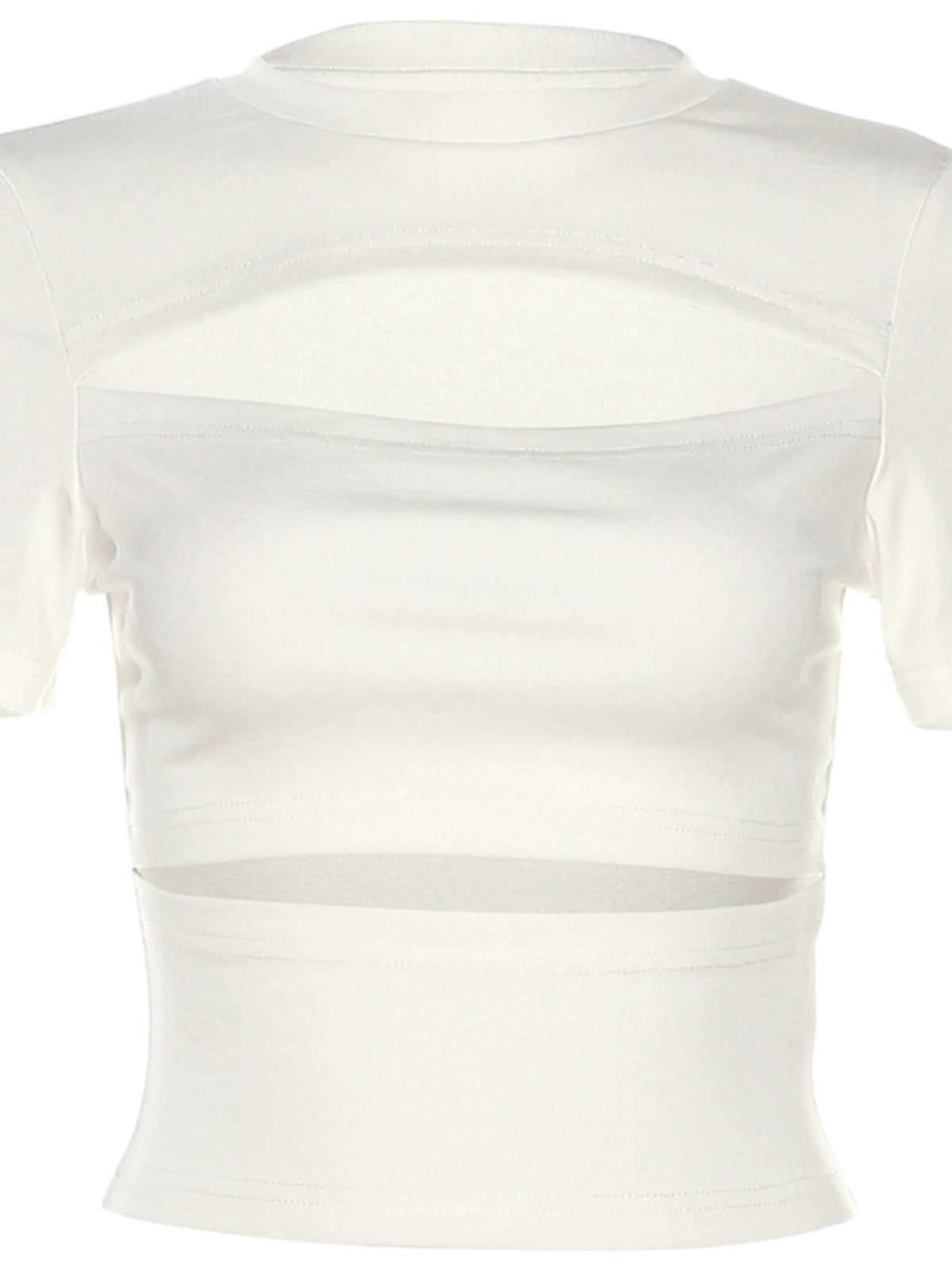 Sexy Cut Out Silm Short Sleeve T-shirt