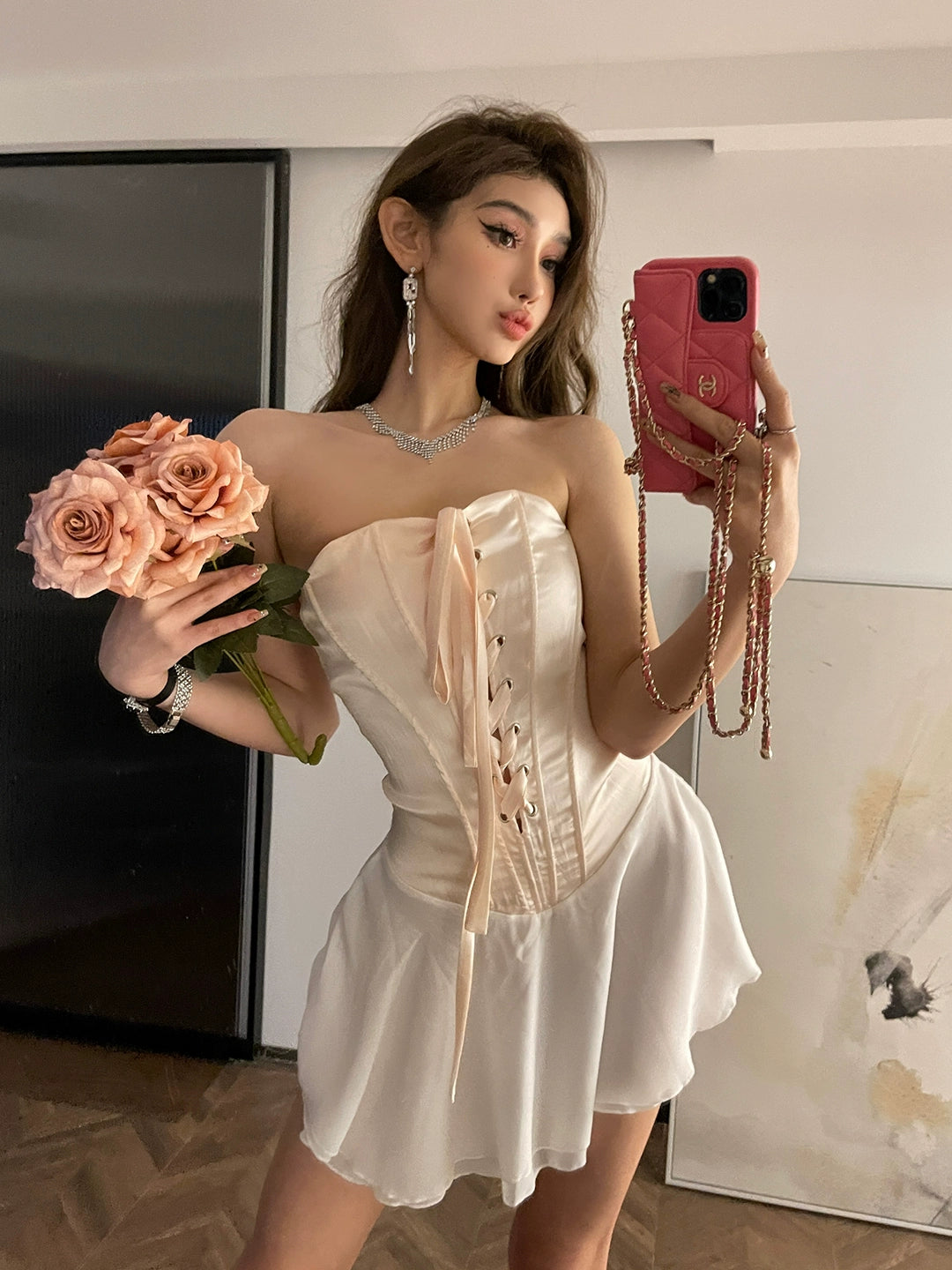 Sexy Off-The-Shoulder Strapless Strap Backless Dress