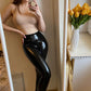 Tight Mirror Stretch Leather Pants