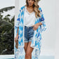 European and American Bikini Blouse Cardigan Summer New Arrival Print Beach Sun Protection Clothing Mid Length Long Length Chiffon Blouse for Women