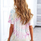 Tie-Dye Letter European and American Leisure All-Matching Printed T-shirt