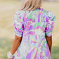 Fashion Abstract Printing Pullover Summer round Neck Short Sleeves