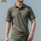 Summer Outdoor Quick-Drying T-shirt Men's Lapel Breathable Sports Short Sleeve Loose Military Fan Tactical Half Sleeve Paul Polo Shirt