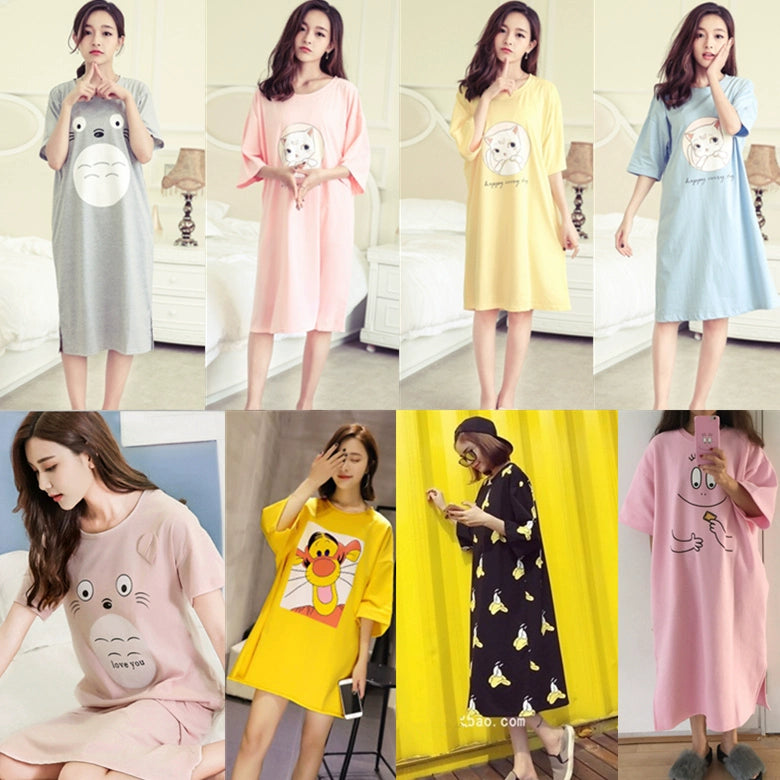 Modal Korean Style Cotton Princess Maternity Student Nightdress