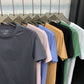 Men Basic Daily Casual Soft Stretch Short Sleeve