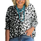 Leopard Print Stylish All-Matching Jumper Print Short Sleeve T-shirt