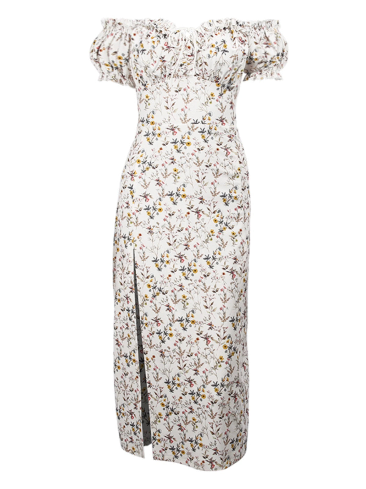 Split Sexy Gown Floral Dress