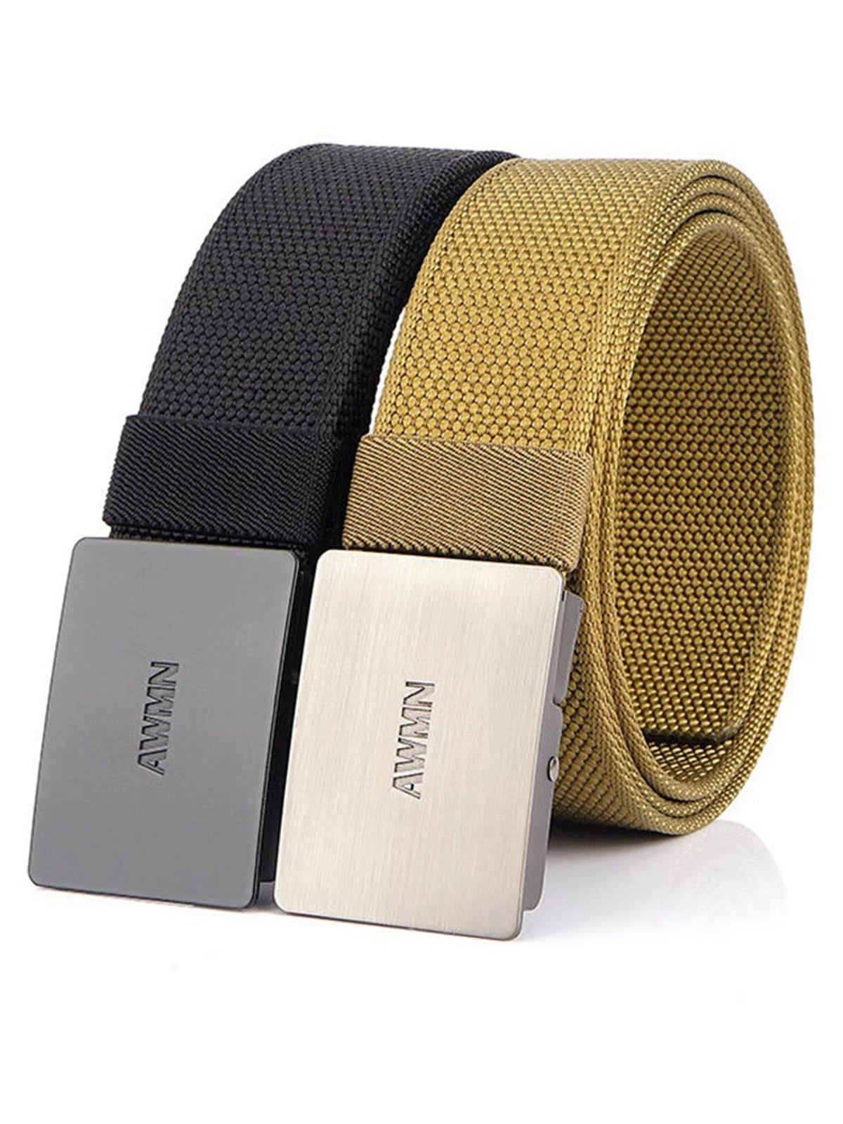 Men's Nylon Casual Automatic Buckle Belt w/ Woven Canvas