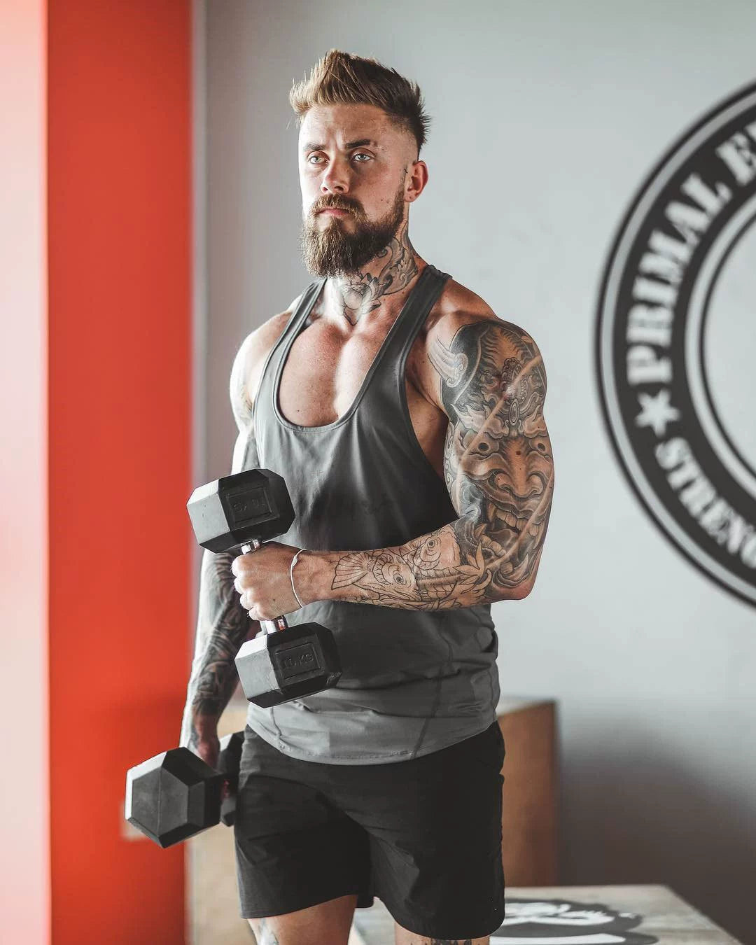 Men's I-Shaped Sling Bodybuilding Loose Elastic Vest