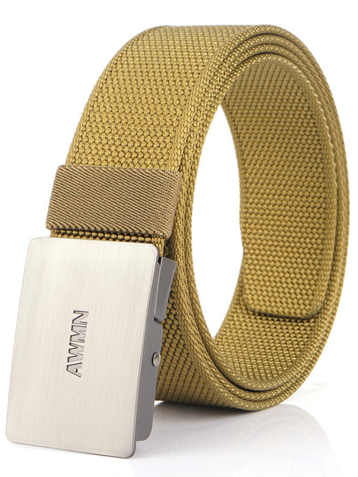 Men's Nylon Casual Automatic Buckle Belt w/ Woven Canvas