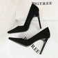 OL Fashion Suede Side Hollow-out plus Size Super High Heels