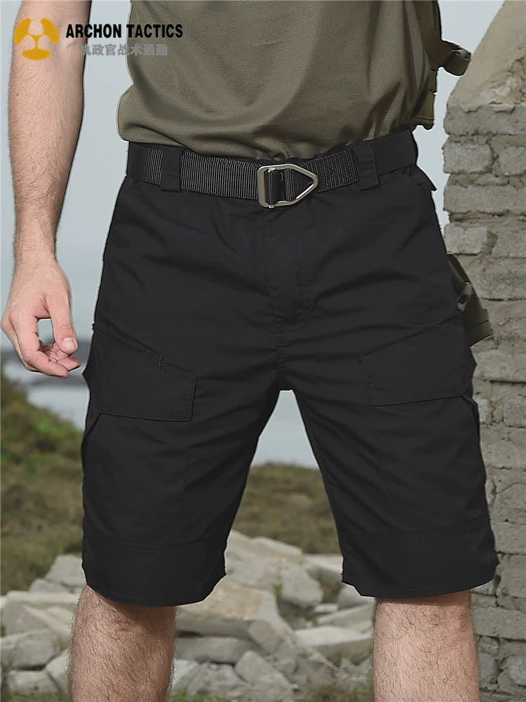 Summer Thin Archon Tactics Shorts Men's Fifth Pants Quick-Drying Waterproof Military Fans Multi-Pocket Outdoor Training Pants