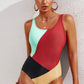 Summer New Arrival Gradient Color Swimsuit Beach Vacation Conservative with Chest Pad U-Neck Cross Strap One-Piece Swimsuit