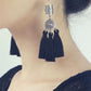 Invia Original Ethnic Women 925 Sterling Silver Tassel Earrings