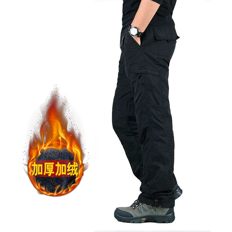 Casual Outdoor Wear-Resistant Thick Multi-Pocket Cargo Pants