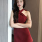 Cross Elegant Graceful Slimming Dress Halterneck