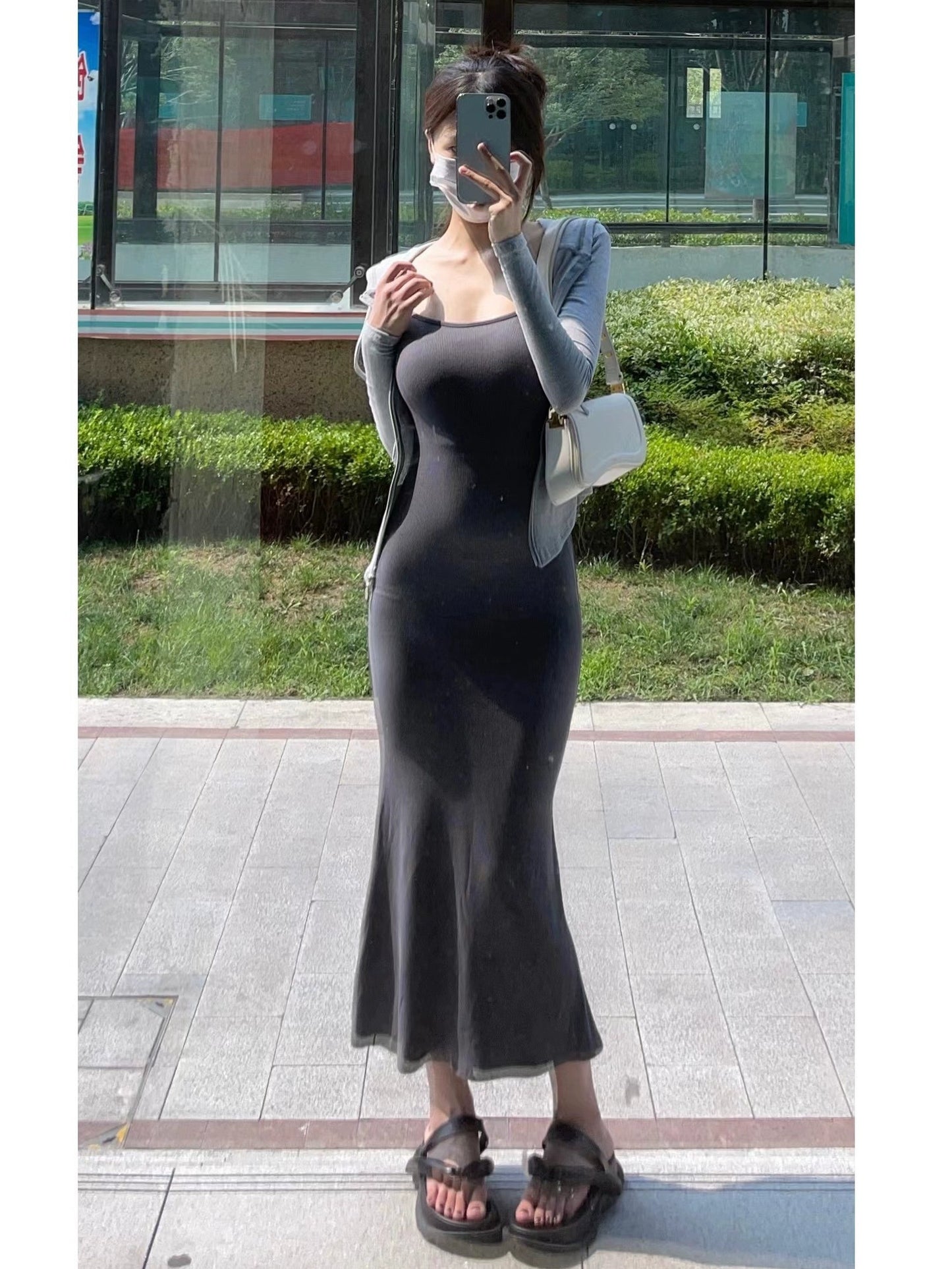 Pure Desire Mid Length Long Length Sleeveless Sling Dress