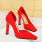 OL Fashion Suede Side Hollow-out plus Size Super High Heels