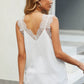 Camisole European and American Stitching Casual Pure Color Lace