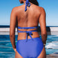 Summer Slimming Bows Halterneck Two-piece Set Bikini