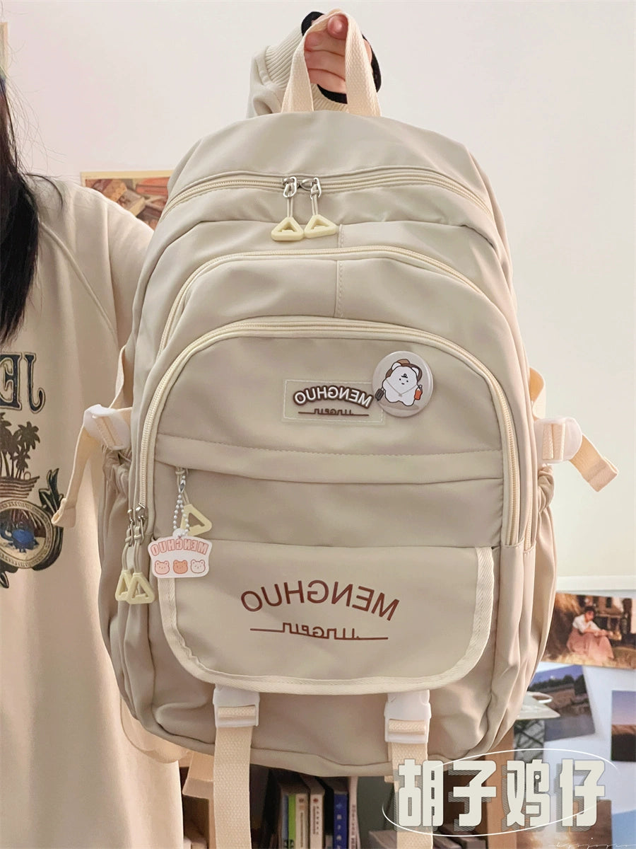 Japanese Simple All-Match Women's Korean-Style High School Backpack