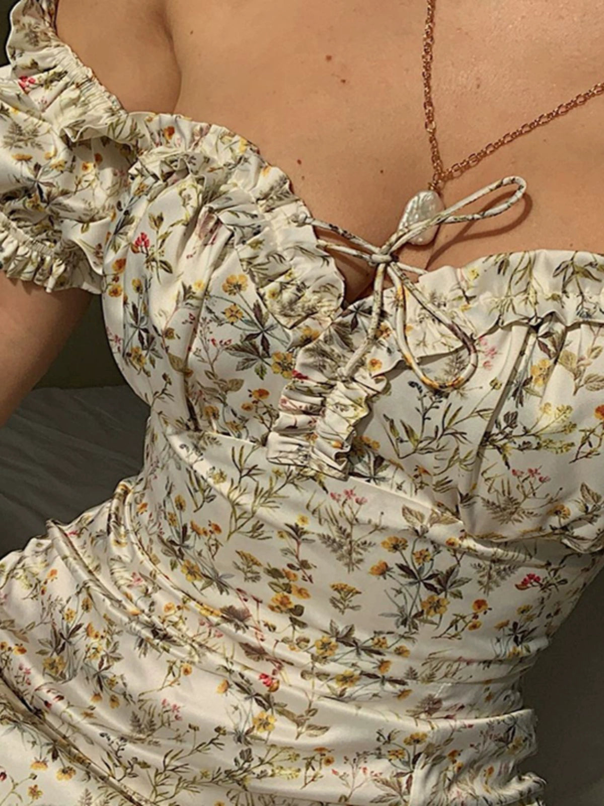 Split Sexy Gown Floral Dress