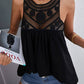 2024 Fashion Outwear Thin Vest Women's Summer New Arrival Loose Lace Lace Sleeveless Pullover Base T-shirt Women