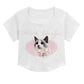 Women's Cat Spring Slim-Fitting Midriff-Baring Short Sleeve Cartoon