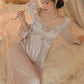 Women's French Style Pure Desire Palace Style Ice Silk Pajamas