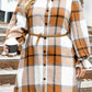 Plus Size Plaid Shirt-Dress