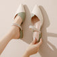 Closed Toe Shoes Women 2024 New Summer Flat Pointed All-Match Gentle Fairy Style French style Summer Low Heel Sandals