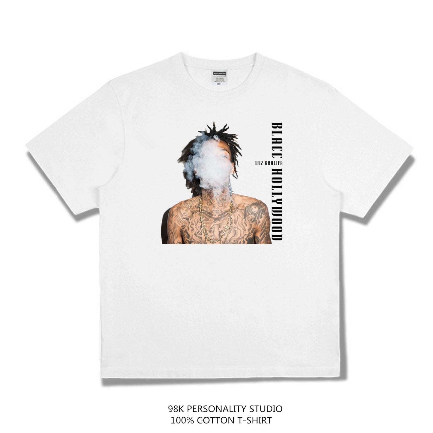 Wiz Khalifa Hip Hop Rapper Little Queer Short-Sleeved Trendy T-shirt Loose