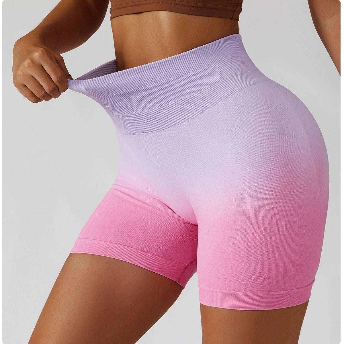 Seamless Knitted Fitness Suit Peach Hip Raise Yoga Pants