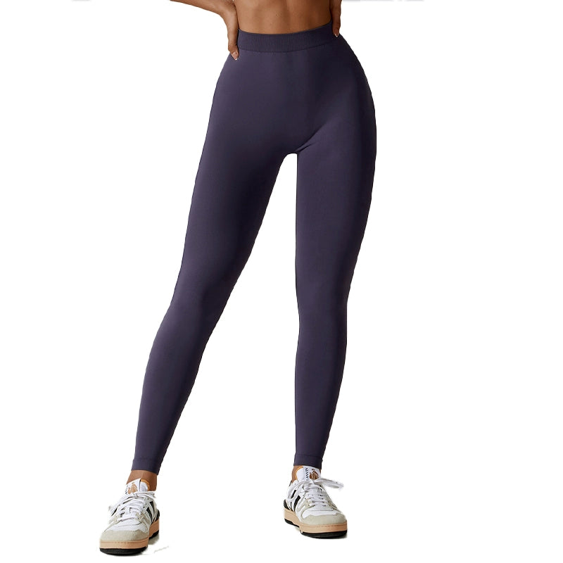 V Waist Hip-Lift and Belly Shaping Seamless Knitted Fitness Pants Peach