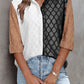 Spring and Summer Long Sleeves Fashion Lapel Single Breasted Loose Tulle